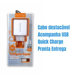 Carregador Turbo + Cabo Type C Para Samsung A70