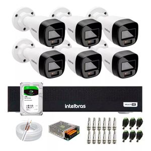 Kit Intelbras 6 Full Color Vhd 1120b Dvr 8 Mhdx 1008c C/1tb