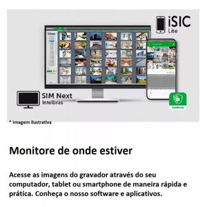 Kit 8 Cameras Seguranca Intelbras Full Color vhd 1120b Dvr 8ch Full S/ hd