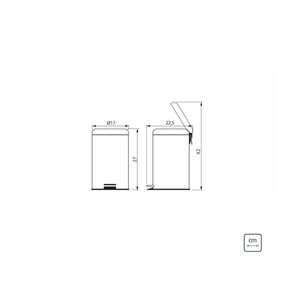 Lixeira Inox com Pedal Tramontina Polido e Balde Interno 3 L