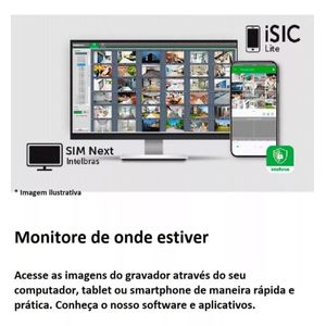 Kit 8 Cameras Intelbras 1120b  Full Color Colorido Dia e Noite Dvr 8 Canais 1008c C/ HD 500GB