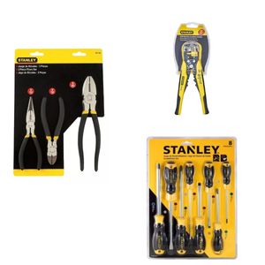 Kit 8 Chaves Fenda Philips + 4 Alicates Stanley