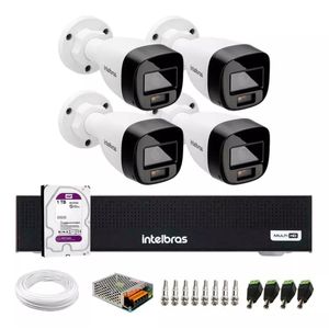 Kit Intelbras 4 Vhd 1120b Full Color Dvr 1008c 8ch C/hd 1tb