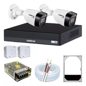 Kit 2 Cameras Intelbras 1120B  Full Color Dvr 4ch HD 500 GB