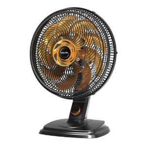 Ventilador De Mesa Mallory Egeo 40cm Preto E Dourado - 220v