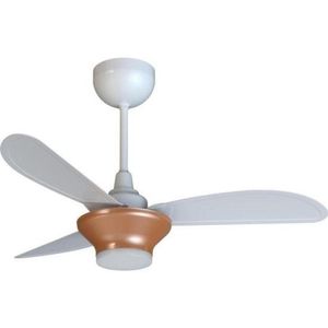 Ventilador De Teto Ventisol Mistral 3 Pás Branco-bronze Bivolt [f002]