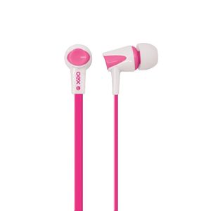 Fone De Ouvido Intra Auricular Com Microfone Oex Colorhit Fn203 - Rosa E Branco