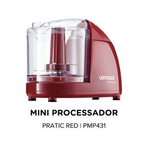 Mini Processador de Alimentos Lenoxx Vermelho - Pratic Red PMP435 100W 127V