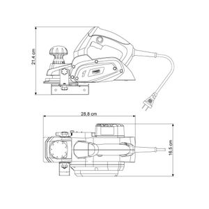 Plaina Eletrica Tramontina 850 W 82 mm para Uso Profissional 220 V