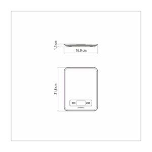 Balança Digital para Cozinha Tramontina Adatto em Aço Inox