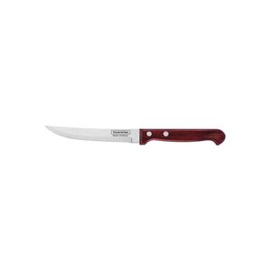 Faca para Churrasco e Frutas Tramontina Polywood com Lamina em Aço Inox e Cabo de Madeira Vermelho 5"