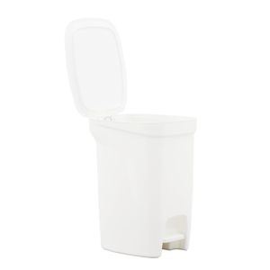 Lixeira Tramontina Compact 10L em Polipropileno Branco com Haste em Aço Galvanizado