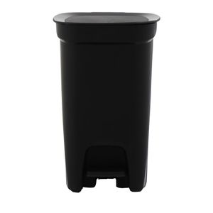 Lixeira Tramontina Compact 10L em Polipropileno Preto com Haste em Aço Galvanizado