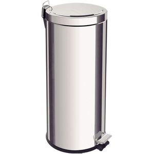Lixeira Inox com Pedal Tramontina Brasil com Acabamento Polido e Balde Interno Removível 30 L