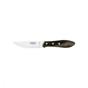 Faca para Churrasco Jumbo Tramontina com Lamina em Aço Inox e Cabo de Madeira Polywood Castanho 5"