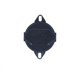 Tomada 2P+T Tramontina 20 A 250 V Preta