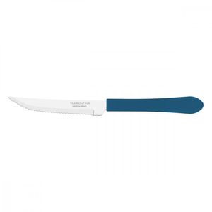 Faca para Churrasco Tramontina Leme Inox e Cabo Azul 4"