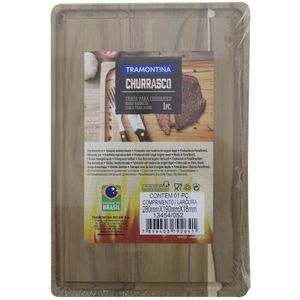 Tabua Churrasco Tramontina Retangular Madeira Teca 40x28 cm