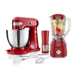 Kit Cozinha Britânia Batedeira Bbt505V Inox Liquidificador Blq970V Turbo 127V