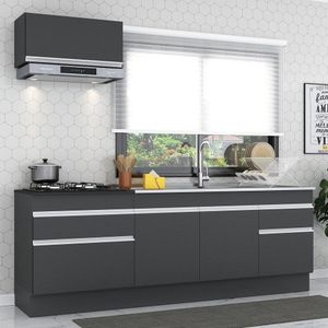 Armário De Cozinha Compacta Mp2109.898 Preto/branco