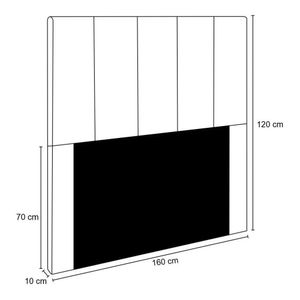 Cabeceira Cama Box Casal Queen 160cm Pérola Corano Marrom