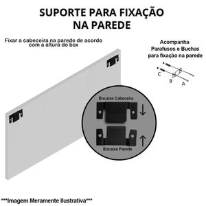 Cabeceira Cama Box Casal King 193cm D10 Esmeralda Corano Marrom - Mpozenato