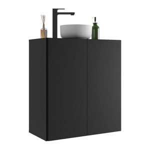 Gabinete De Banheiro Suspenso 63 Cm Com 2 Portas Fg5007 Preto