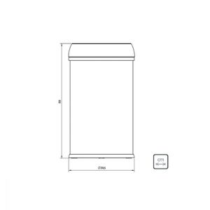 Lixeira Tramontina Institucional Aço Inox Escovado 65L