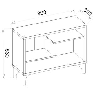 Estante Para Livro Decorativa Cinza Loft - Líder Design