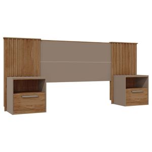 Cabeceira Para Cama Casal Extensível Marrom Lucius Caemmun