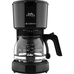 Cafeteira Elétrica Cadence Urban Pop 15 Xícaras Jarra de Vidro Preto CAF310