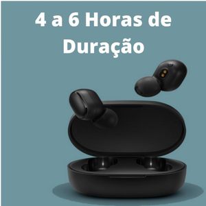 Fone de Ouvido Bluetooth Preto Para Moto E7 / E7 Plus