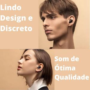 Fone de Ouvido Bluetooth Preto Para Galaxy S22