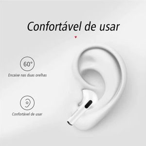 Fone de Ouvido Branco Wireless Bluetooth Para Samsung A70 A71 A73