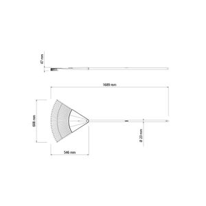 Vassoura Com 26 Dentes Tramontina Laranja 120 Cm