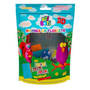 Massinha ANIMAIS DA FLORESTA com formas 3D UTIGUTI - Canson
