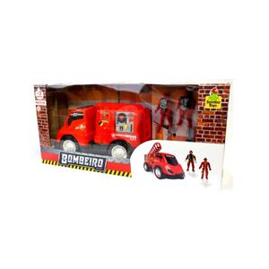 Caminhao Base Móvel Bombeiro com 2 Bombeiros - Samba Toys