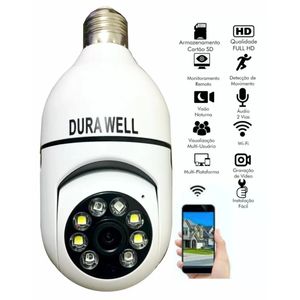 Câmera lampada inteligente Wireless infra IP Full HD 2.0 megapixels Onvif, Holofote, Auto Tracking