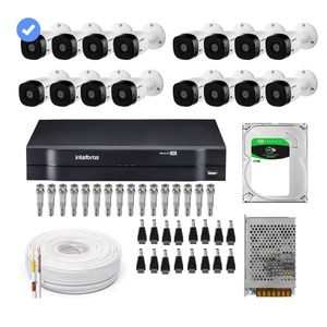 Kit 16 Câmeras Intelbras Multi Hd 1120b Dvr 16 Canais c/ Hd 1tb