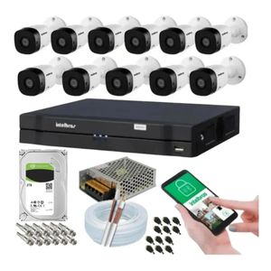 Kit 11 Câmeras Intelbras Multi Hd 1120b Dvr 16 Canais C/ Hd 2TB