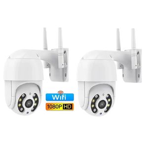 kit 2 Câmera Ip Externa Speed Dome Wifi Auto Tracking Ip66 Ptz