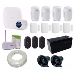 Alarme Intelbras 1 Central AMT 2010 Com Discadora 18 Zonas + 8 Sensores SF
