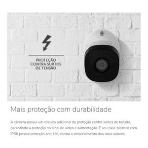 kit 4 Camera de Seguranca Intelbras 2mp 1220b Dvr 4 Canais Multi Hd