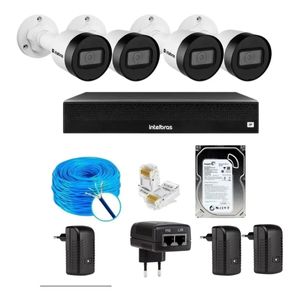 Kit Cftv 4 Câmeras Ip Intelbras Vip 1130 Nvd Intelbras 1404