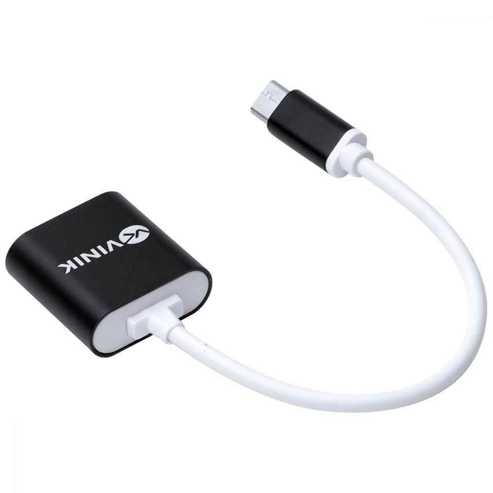 Adaptador P2 Duas Vias para USB Tipo C Fone + MICROFONE- ADFMUSBTC