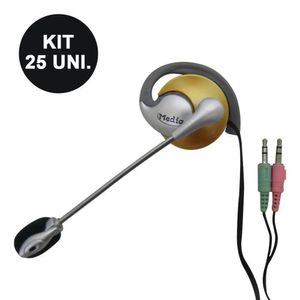 Kit 25 Uni. Fone De Ouvido Com Microfone