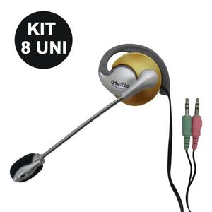 Kit 8 Uni. Fone De Ouvido Com Microfone