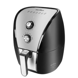 Fritadeira Air Fryer Britânia 5 Litros Antiaderente 1500W Preto/Inox BFR40PI 220V