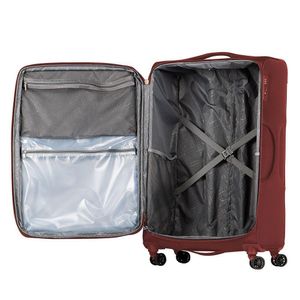 Mala De Viagem Grande Em Poliester Samsonite Kick Air Cadeado Tsa E Rodas Duplas 360º Vermelho G