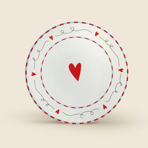 Prato para Lanche Heart Stonewear 22cm - A\CASA